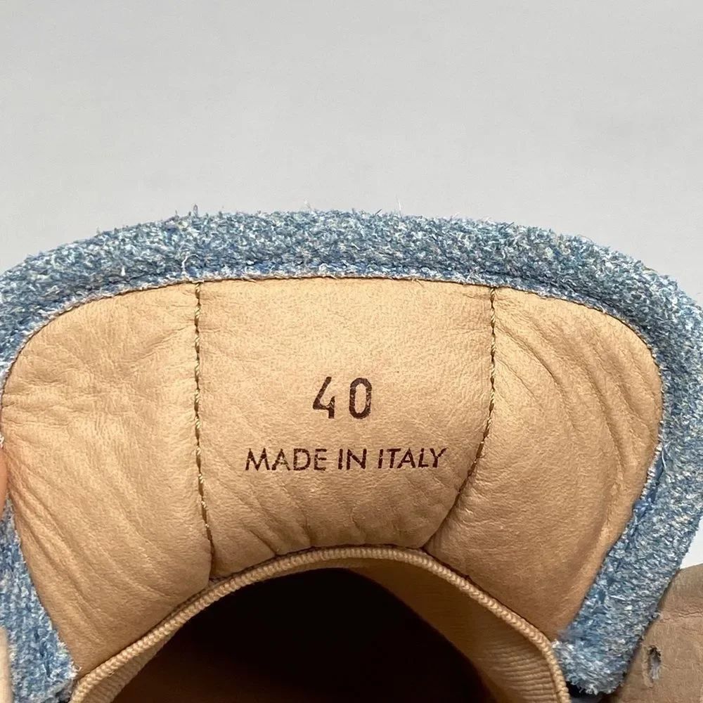 Gabriela Hearst Ohio Slip-on Sneaker in Light Blue Suede Denim size 40 - Picture 11 of 13